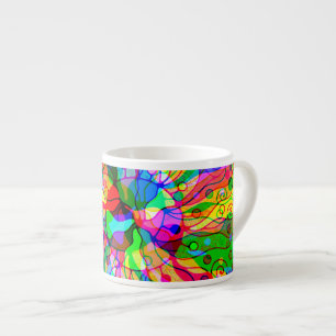 Fantasy Art skizzieren - Abstrakt Neon Shift 1 Espressotasse