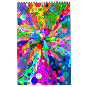 Fantasy Art skizzieren - Abstrakt Neon Shift 1 Kalender