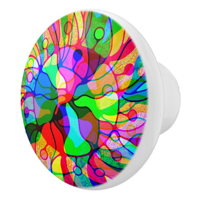 Fantasy Art skizzieren - Abstrakt Neon Shift 1 Keramikknauf (Rechts)