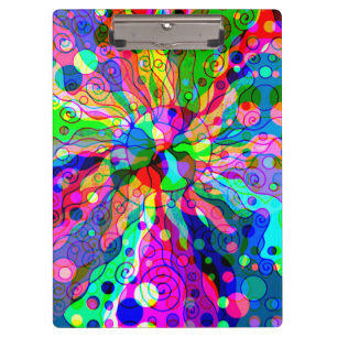 Fantasy Art skizzieren - Abstrakt Neon Shift 1 Klemmbrett