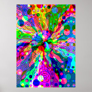 Fantasy Art skizzieren - Abstrakt Neon Shift 1 Poster