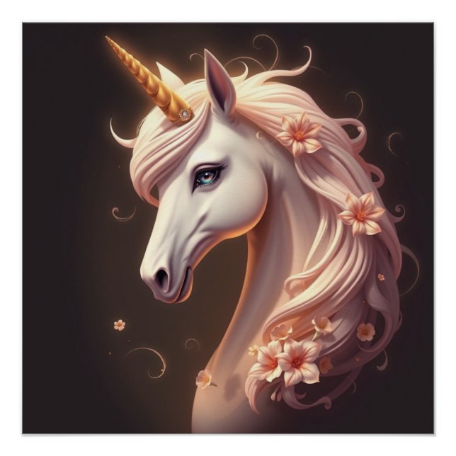 Fantasy Art Unicorn Poster (Vorderseite)