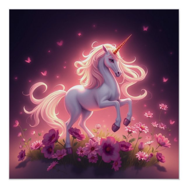 Fantasy Art Unicorn Poster (Vorderseite)