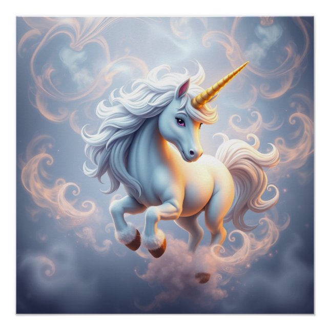 Fantasy Art Unicorn Poster (Vorderseite)