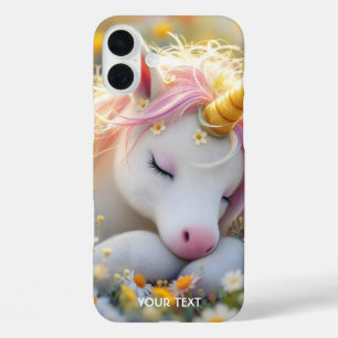 Fantasy Baby Unicorn Blume iPhone 16 Plus Hülle