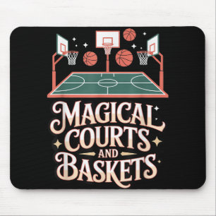Fantasy Basketball Court Magic Entwurf Game Style Mousepad