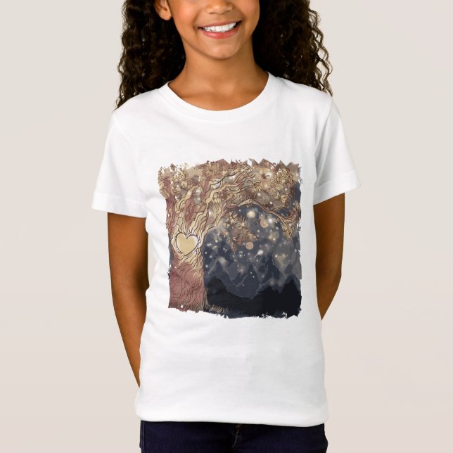 Fantasy-Baumherz T-Shirt (Vorderseite)