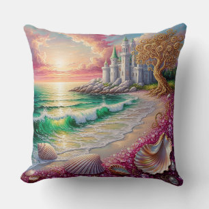 Fantasy Beach mit Muscheln, Burg Kissen