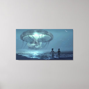 Fantasy Beach Scene Leinwand Art