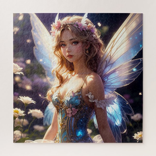 Fantasy Beautiful Blume Fairy Puzzle (Vertikal)
