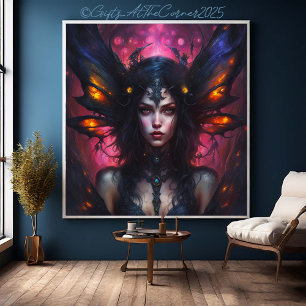 Fantasy Beautiful Blume Pixie Fairy Princess Leinwanddruck