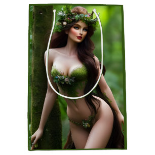 Fantasy Beautiful Forest Fairy Decoupage Mittlere Geschenktüte