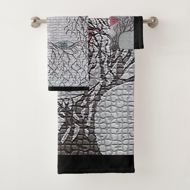 Fantasy Beauty Mosaik Aquarell Kunst Badhandtuch Set (Insitu)