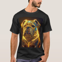 Fantasy-Bild Neon-Gelber Englischer Bulldogge