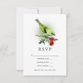 Fantasy Bird Wedding RSVP Karte