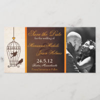 Fantasy Birdcage Herbst Orange Save the Date