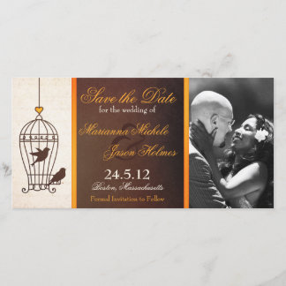 Fantasy Birdcage Herbst Orange Save the Date