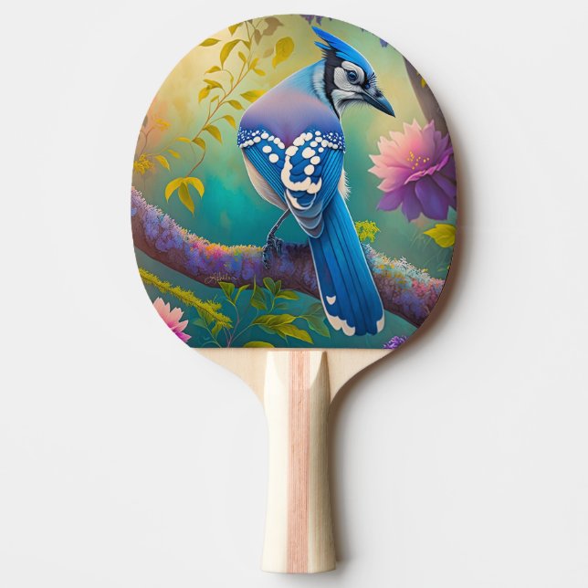 Fantasy Birds Blue Jay Tischtennis Schläger (Vorderseite)