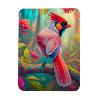 Fantasy Birds Männlicher Kardinal Magnet