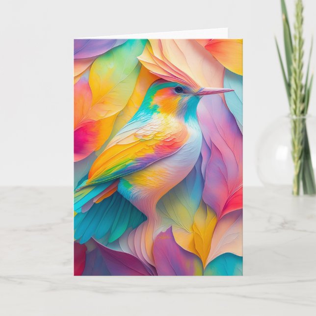 Fantasy Birds Silk Bird Karte (Vorderseite)