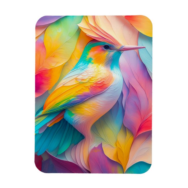 Fantasy Birds Silk Bird Magnet (Vertikal)