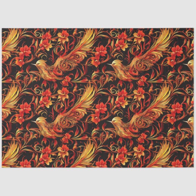Fantasy Birds Tissue Paper Seidenpapier (Vorderseite)