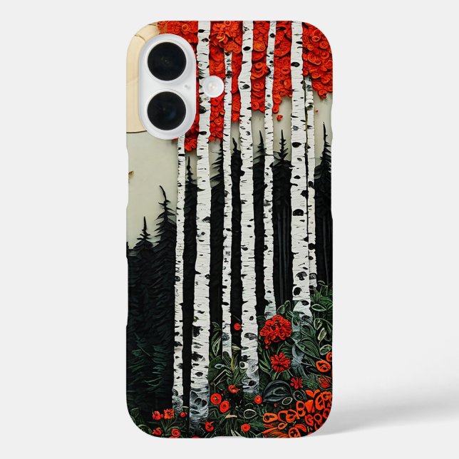 Fantasy-Birkenwald-Ästhetik-Design Case-Mate iPhone Hülle (Rückseite)