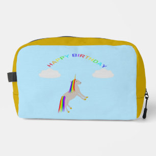 Fantasy Birthday Unicorn Regenbogen und Wolken Waschbeutel