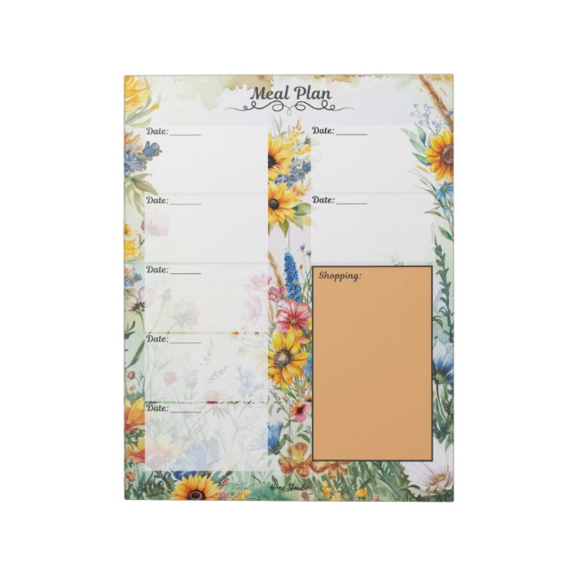 Fantasy Blank 7 Day Meetingplaner Notizblock (Rotiert)