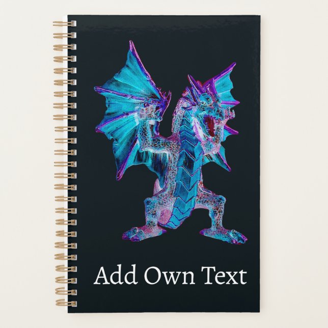 Fantasy Blue Fire Dragon Planer (Vorderseite)