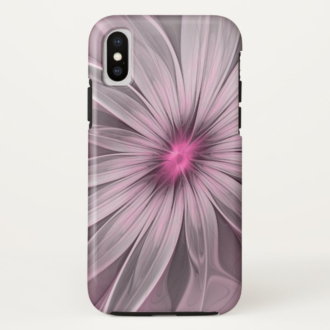 Fantasy Blume Abstrakt Plum Flora Fraktal Kunst Case-Mate iPhone Hülle (Rückseite)