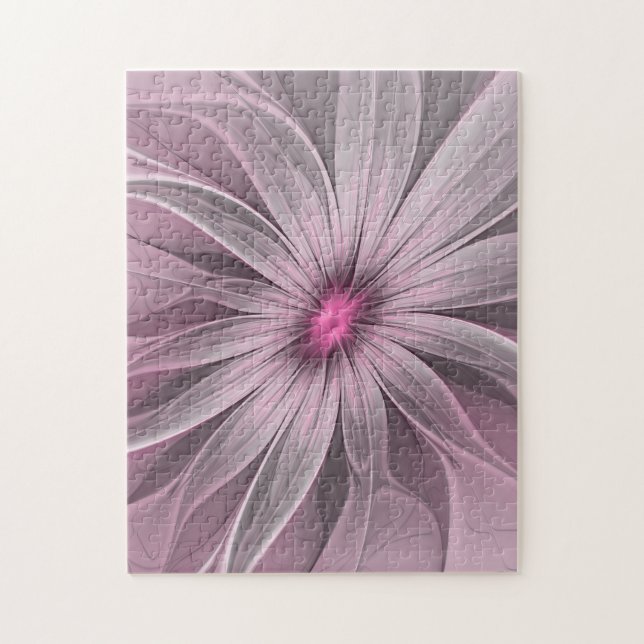 Fantasy Blume Abstrakt Plum Flora Fraktal Kunst Puzzle (Vertikal)