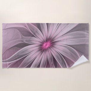 Fantasy Blume Abstrakt Plum Flora Fraktal Kunst Strandtuch