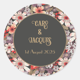 Fantasy-Blume - Aufkleber für die Einladung zur Ho