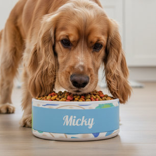 Fantasy Blume Blue Green Keramik Pet Bowl Napf