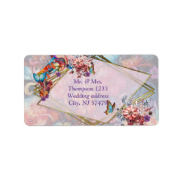 Fantasy-Blume bringen die Naturfreude zum Ausdruck Adressaufkleber