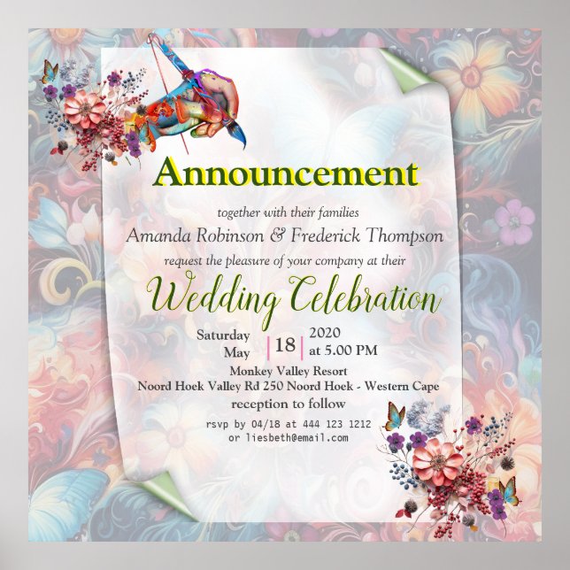 Fantasy-Blume bringen die Naturfreude zum Ausdruck Poster (Vorne)