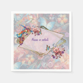 Fantasy-Blume bringen die Naturfreude zum Ausdruck Serviette