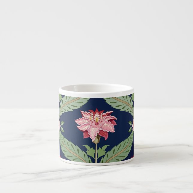 Fantasy-Blume: Dunkle indische Motive Espressotasse (Vorderseite)