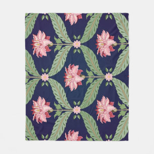 Fantasy-Blume: Dunkle indische Motive Fleecedecke