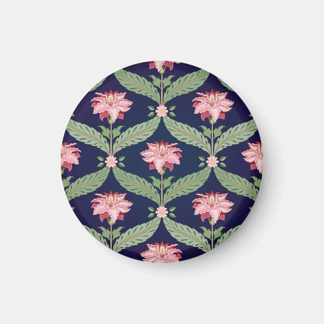 Fantasy-Blume: Dunkle indische Motive Magnet (Vorne)
