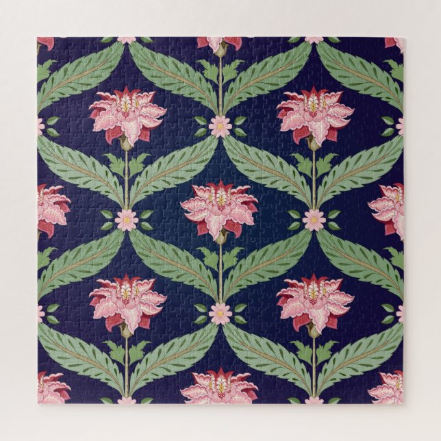 Fantasy-Blume: Dunkle indische Motive Puzzle (Vertikal)