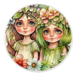 Fantasy Blume Fairies Serie Keramikknauf