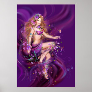 Fantasy Blume Fee. Poster