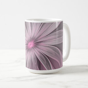 Fantasy-Blumen-Abstrakt-Pflaume-Blumen-Fraktal-Kun Kaffeetasse