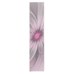 Fantasy-Blumen-Abstrakt-Pflaume-Blumen-Fraktal-Kun Kurzer Tischläufer