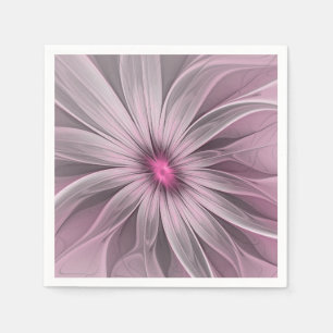 Fantasy-Blumen-Abstrakt-Pflaume-Blumen-Fraktal-Kun Serviette