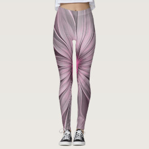 Fantasy-Blumen-Abstrakte-Pflaume-Blumen-Fraktal-Ku Leggings