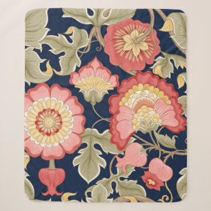 Fantasy-Blumen im retro, vintage, jakobinischen St Sherpadecke