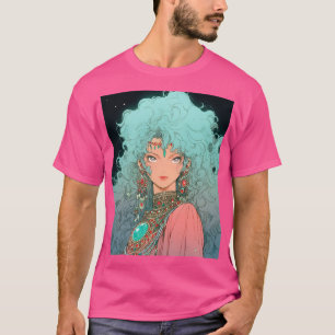 Fantasy Bohemisch Aesthetic Anime Girl T-Shirt